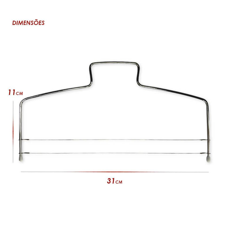 Nivelador Ajustável para Cortar Bolo - 2 Linhas Inox - Loja Lar Criativo