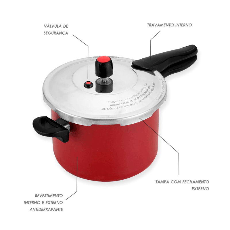 Panela Pressão 4,5l Antiaderente - Loja Lar Criativo