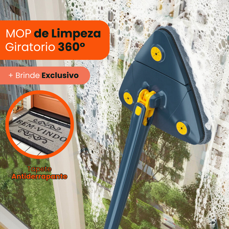 Mop De Limpeza Ajustável Giratório 360° + Brinde Exclusivo